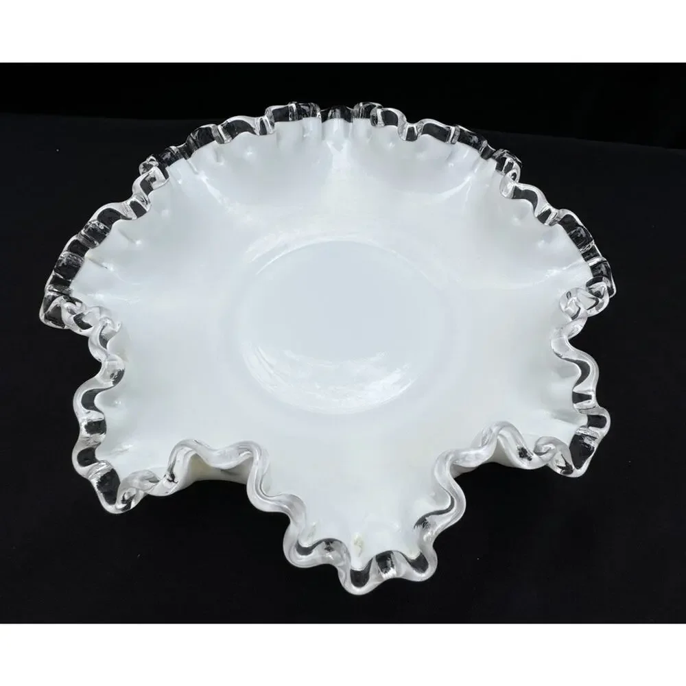 Vintage Fenton White Milk Art Glass 8